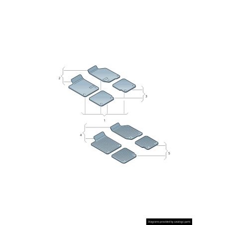 Tapis de Sol en Velours Premium Audi SQ2 - Lot de 2 Avant Tapis de Sol en Velours Premium Audi SQ2 - Lot de 2 Avant