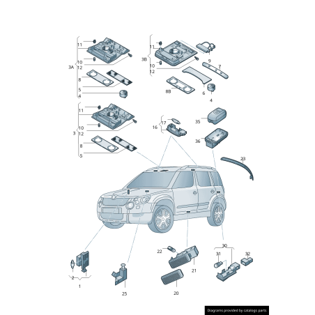 Lumière d'avertissement de porte Audi originale avec réflecteur blanc éclairé 4B0947415A