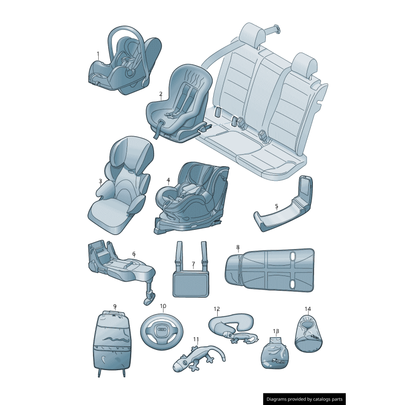 Protection de Siège Enfant Audi Original Accessoire 4L0019819A