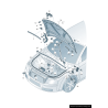 Câble de verrouillage capot avant Audi A4 (8E B6/B7) Câble de verrouillage capot avant Audi A4 (8E B6/B7)