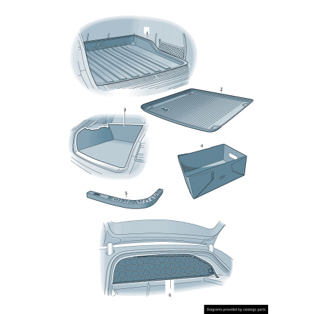 Grille de Séparation Horizontale pour Coffre Audi A4 (B9) Avant - Référence 8W9017221 Grille de Séparation Horizontale pour Coffre Audi A4 (B9) Avant - Référence 8W9017221