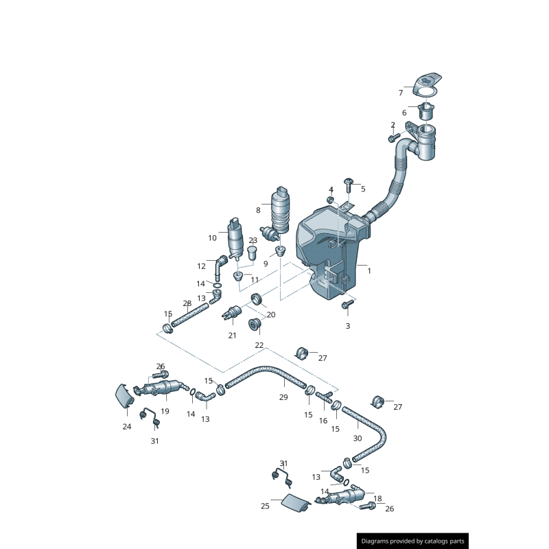 Cache de Lave-Phare A3 8P Sportback Audi Original 8P4955275 Apprêté