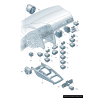 Interrupteur de commande PDC pour aide au stationnement Audi A6 (C6 4F) noir Interrupteur de commande PDC pour aide au stationnement Audi A6 (C6 4F) noir