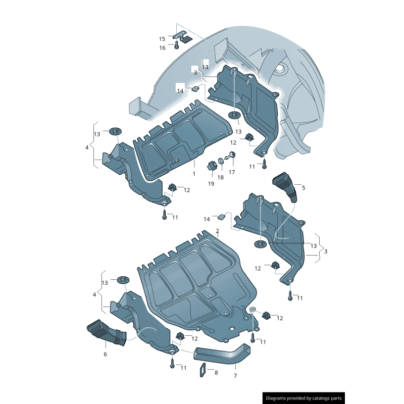 Protection Inférieure Moteur (Golf IV Bora Audi A3) Essence