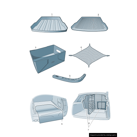 Tapis de Protection Coffre Court Audi Q5 SQ5 Tapis de Protection Coffre Court Audi Q5 SQ5