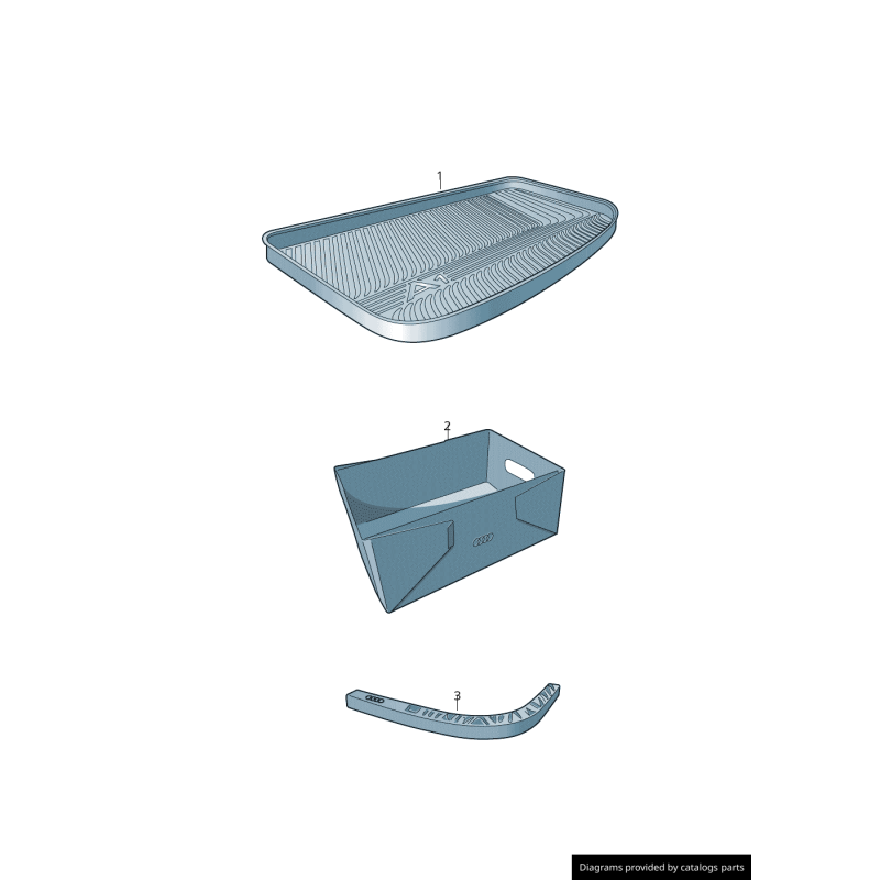 Bac de protection pour coffre Audi A1 S1 anthracite