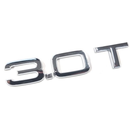 Emblème Audi Original 3.0T Lettres Logo Autocollant Chromé 4F0853743P2ZZ Emblème Audi Original 3.0T Lettres Logo Autocollant Chromé 4F0853743P2ZZ
