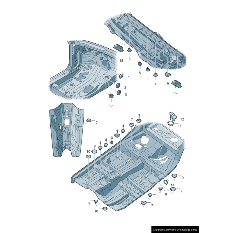 Bouchon noir pour prise de cric arrière Audi A6 A7 (C7 4G)