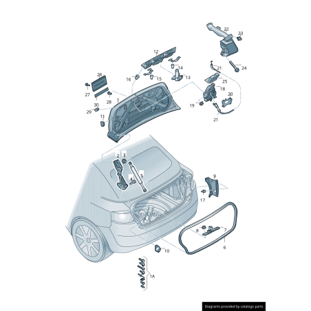 Serrure de Coffre Originale Audi A3 A6 A8 TT avec Micro-interrupteur Serrure de Coffre Originale Audi A3 A6 A8 TT avec Micro-interrupteur