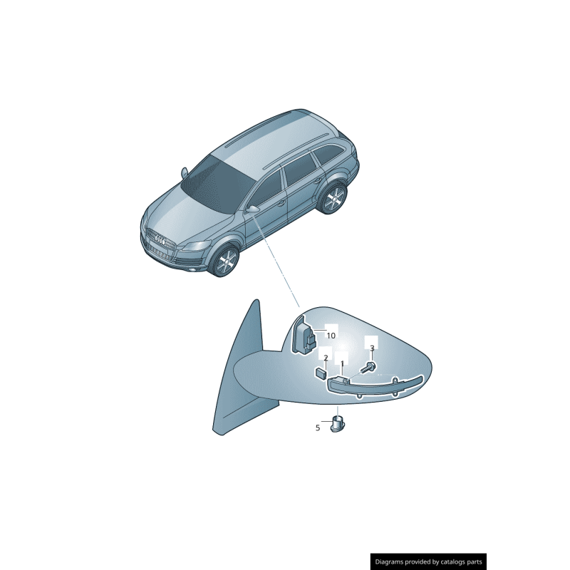 Clignotant LED droit rétroviseur extérieur Audi TT (8J) R8 (42)