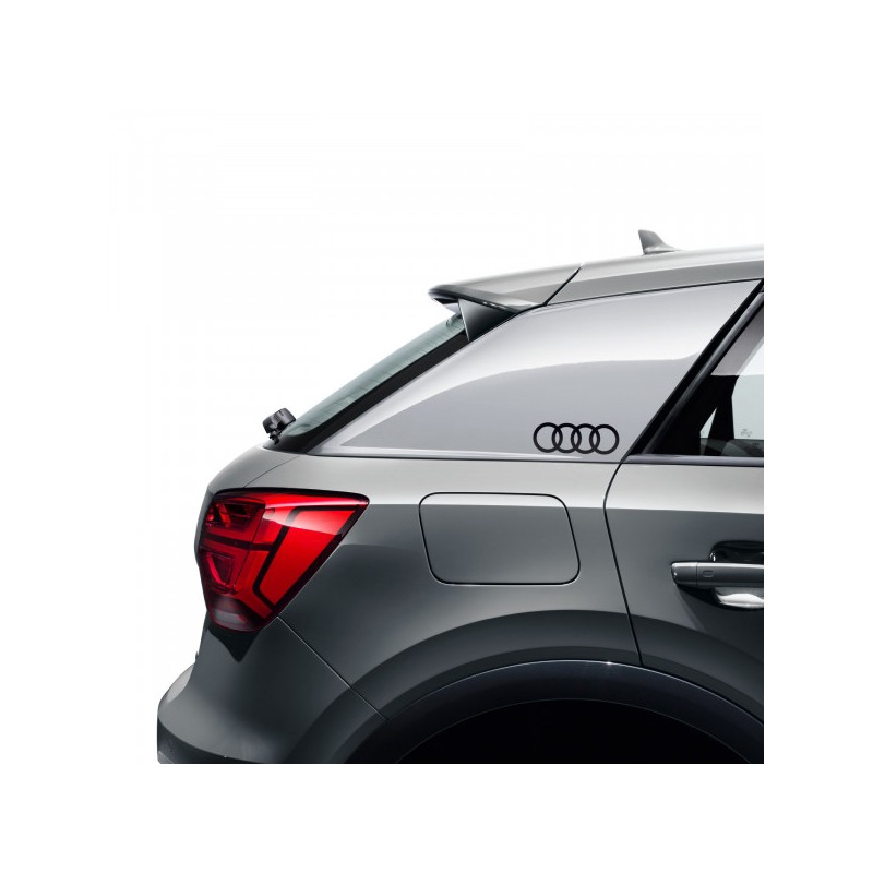 Film décoratif Audi Anneaux noir brillant Extérieur Inscription Logo 8W0064317E