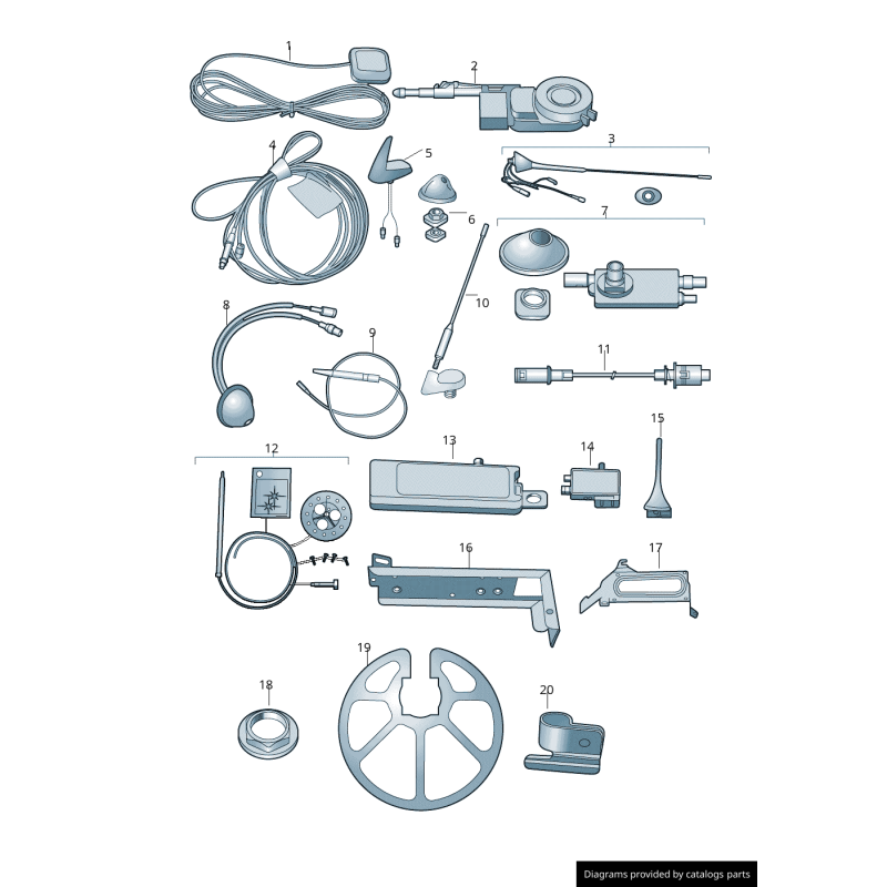 Antenne de Toit FM/AM Audi Originale - Radio Démontable 4B9051505