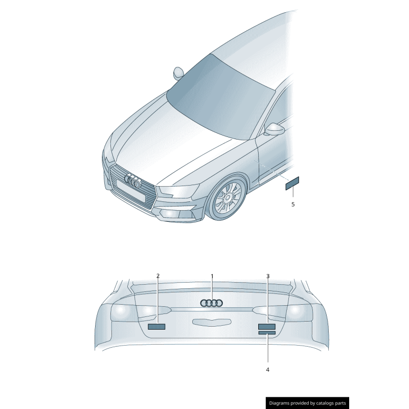 Autocollant Emblème Original Audi S-Line 8N0853601A Autocollant Emblème Original Audi S-Line 8N0853601A