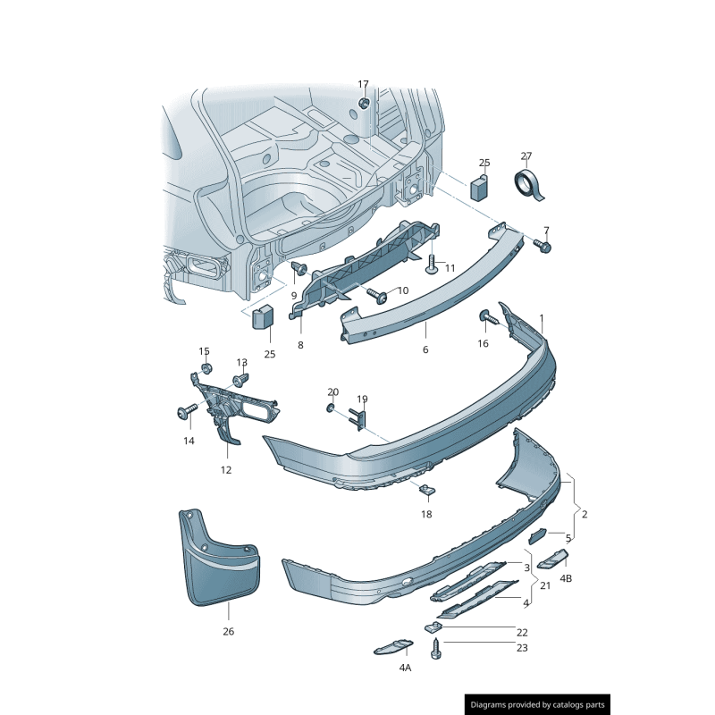 Cache de Remorquage Central S-Line pour Audi Q7 (4L)
