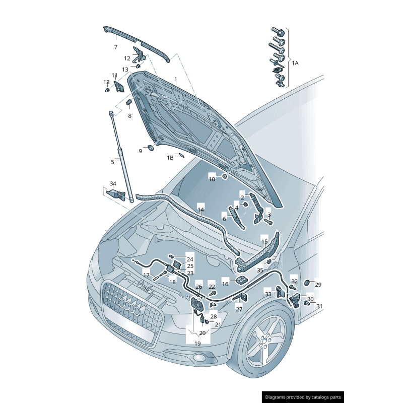 Serrure De Capot - VAG - référence OEM: 8U0823509A