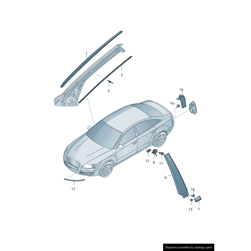 Garniture/Moulure De Protection, Pare-Chocs - VAG - référence OEM: 4F08530653FZ