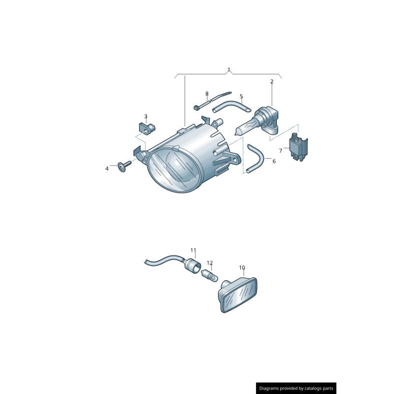 Phares Antibrouillard - VAG - référence OEM: 8E0941699B