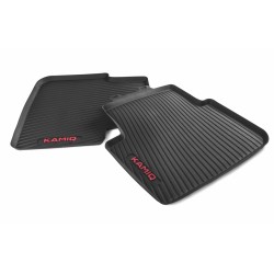 Tapis de sol toutes saisons arrière en caoutchouc rouge pour Skoda Kamiq 658061512A
