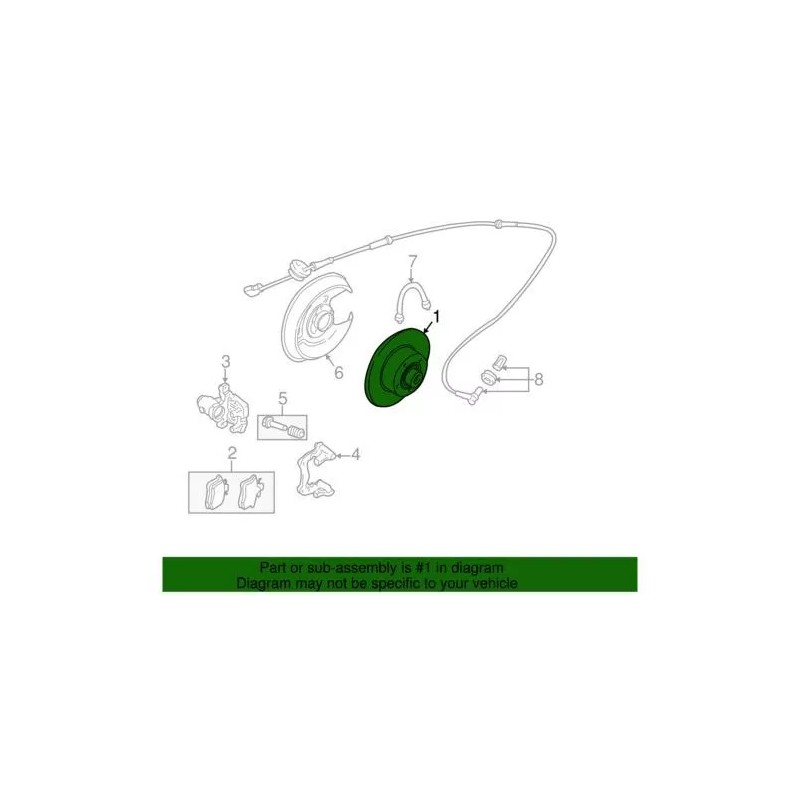 Ensemble de disques de frein arrière Audi VW 4motion Quattro 8D0615601A