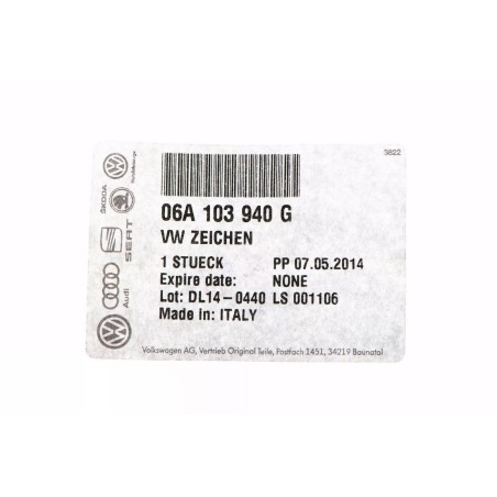 Emblème VW Original Cache Moteur Couvercle Collecteur Filtre à Air Logo 06A103940G Emblème VW Original Cache Moteur Couvercle Collecteur Filtre à Air Logo 06A103940G
