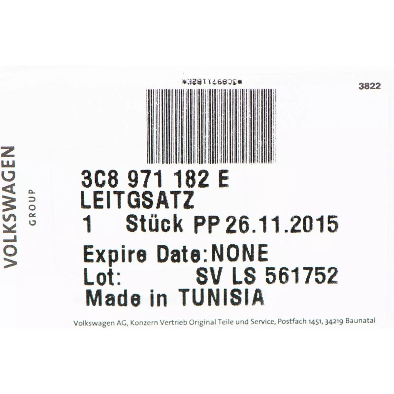 Faisceau de câbles gauche hayon VW Passat CC (B6) original