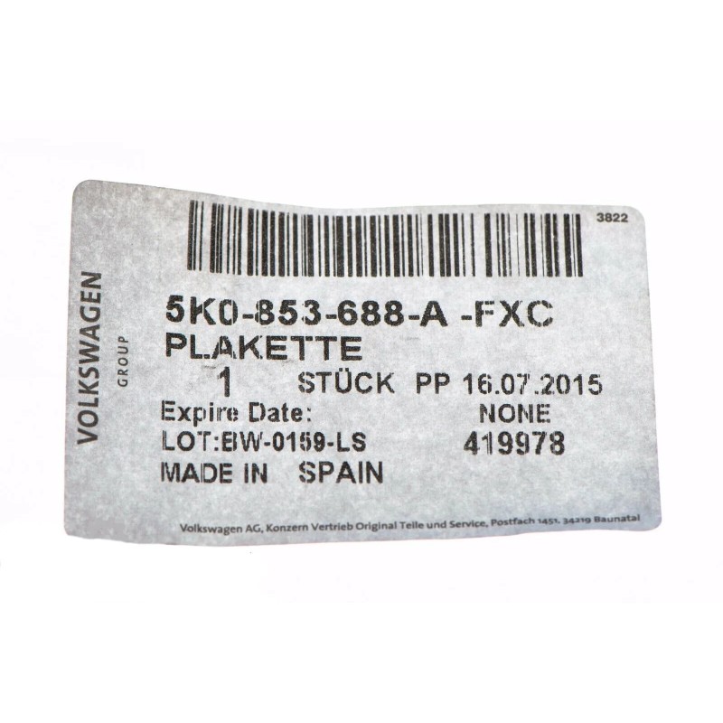 Emblème Logo Carrosserie VW R-Line Original