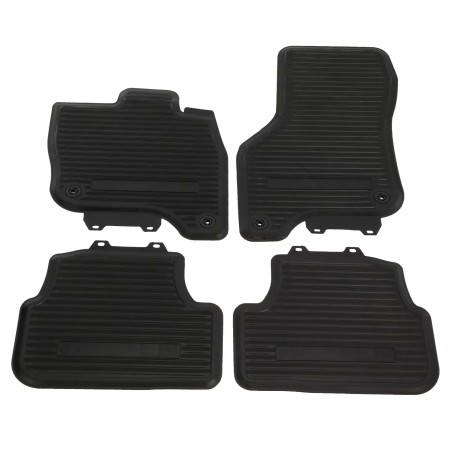Tapis de Sol en Caoutchouc Noir Complet pour VW e-Golf (5GE) Avant et Arrière Tapis de Sol en Caoutchouc Noir Complet pour VW e-Golf (5GE) Avant et Arrière