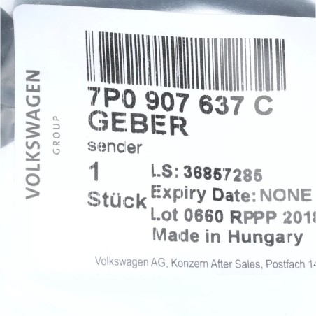 Capteur d'Usure de Plaquettes de Frein Original VW 7P0907637C Capteur d'Usure de Plaquettes de Frein Original VW 7P0907637C