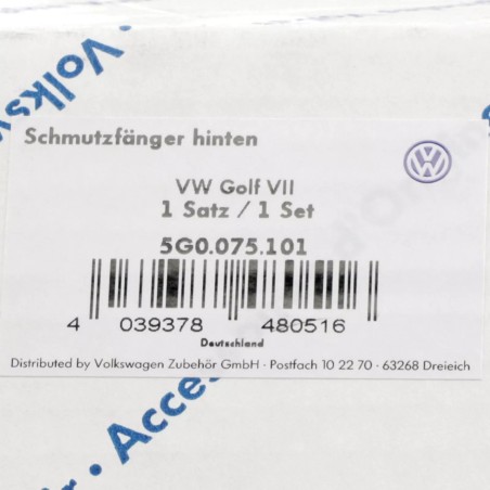 Bavettes arrière noires texturées pour VW Golf 7