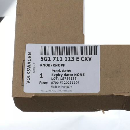 Bouton de levier de vitesse Golf 7 R (5G) - Style Balle de Golf - Réf. 5G1711113ECXV