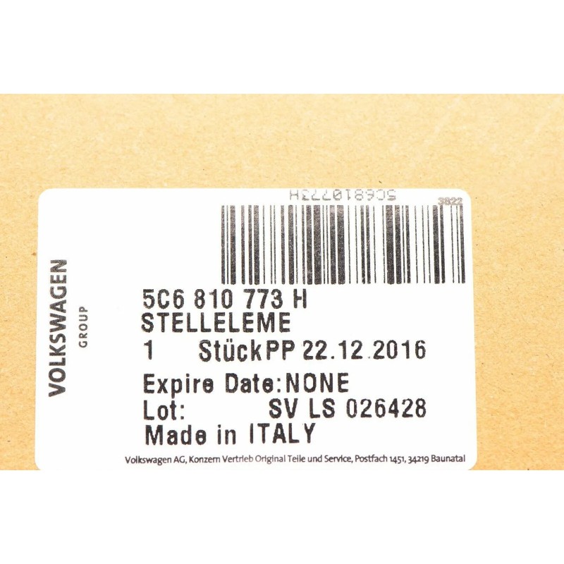 Élément de commande pour trappe à carburant VW Skoda