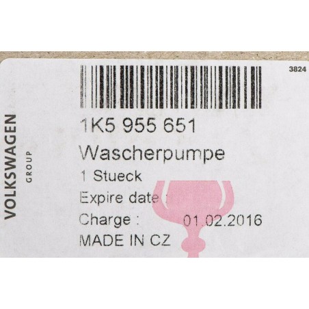 Pompe de lave-glace avant d'origine VW Audi 1K5955651