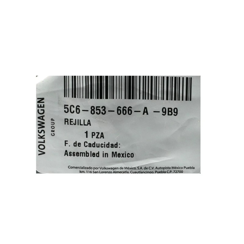  Pare-Chocs VAG 5C6853666A9B9  Pièce d'origine oem