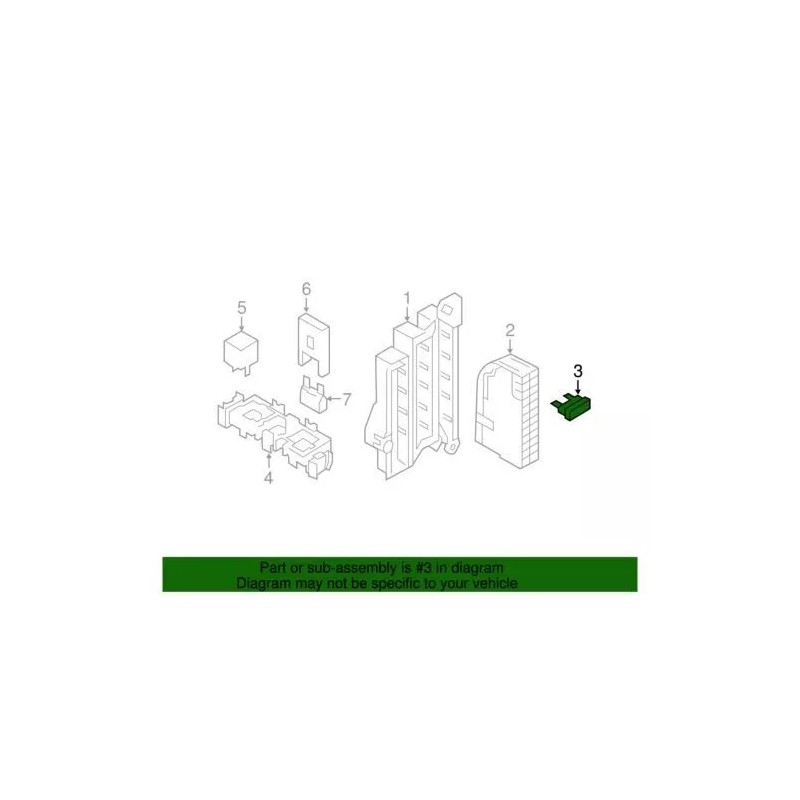 Fusible plat multifonction bleu gauche authentique Audi 1998-2022 A3 RS5 Q5 N-017-131-12