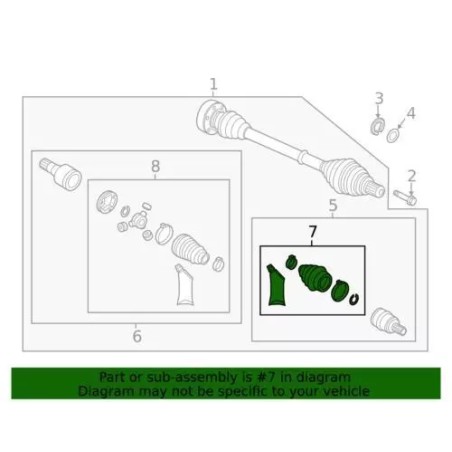 Soufflet extérieur d'origine Audi 1K0-498-203-C Soufflet extérieur d'origine Audi 1K0-498-203-C