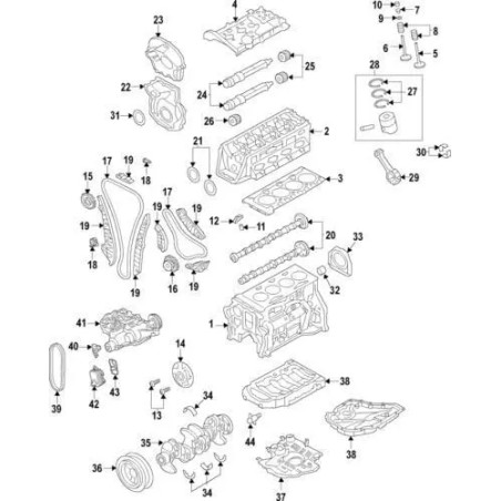 Joint de vilebrequin Audi d'origine WHT-007-212-B Joint de vilebrequin Audi d'origine WHT-007-212-B