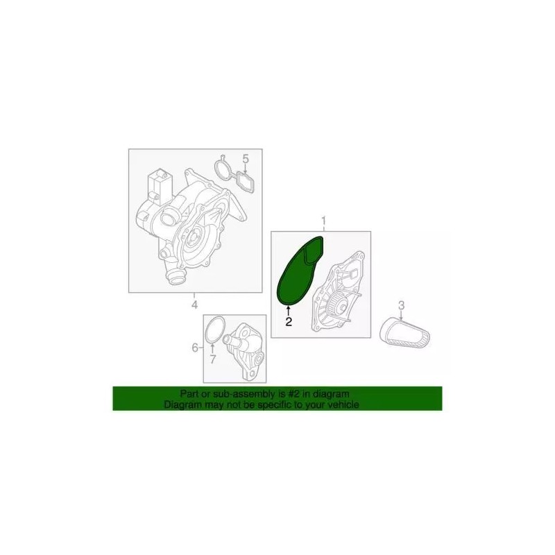 Joint de pompe à eau moteur Audi d'origine 06L-121-043-B