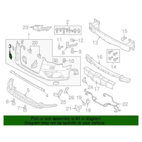 Cache-œil de remorquage Audi d'origine 8V5-807-241-A-GRU