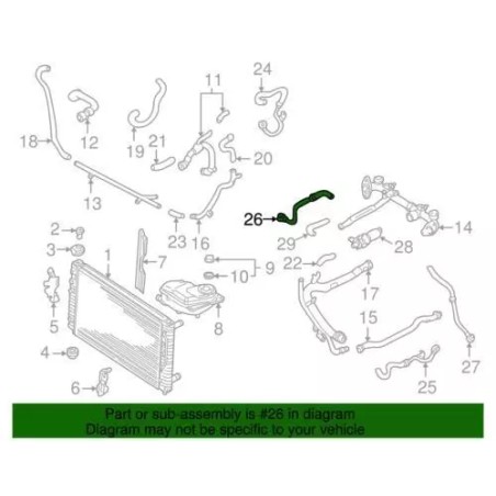 Conduite de refroidissement du turbocompresseur Audi d'origine 078-121-492-D