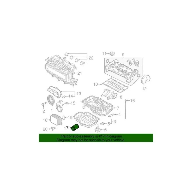 Filtre à huile Audi d'origine 04E-115-561-T