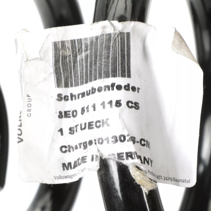 Ressort de suspension arrière d'origine Audi A4 S4 2002-2008 8E0-511-115-CS OEM NEUF