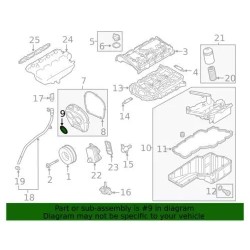 Joint de couvercle de distribution moteur Audi d'origine 06L-103-583-C