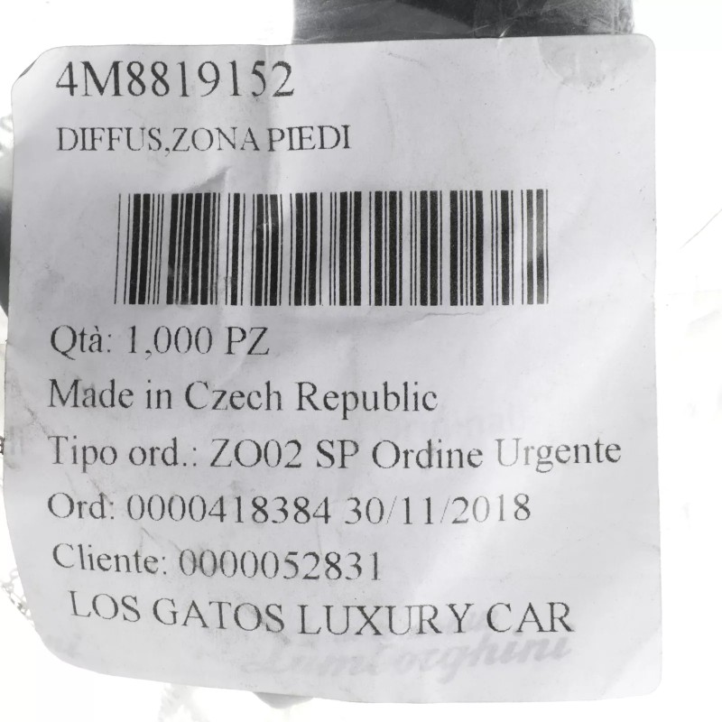 Conduit d'air avant droit pour Audi Q7 Q8 SQ7 SQ8 2019-2023 4M8819152