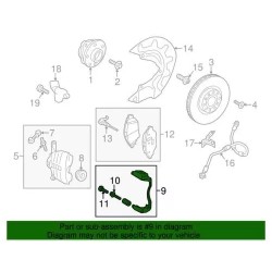 Support d'étrier Audi d'origine 3Q0-615-126