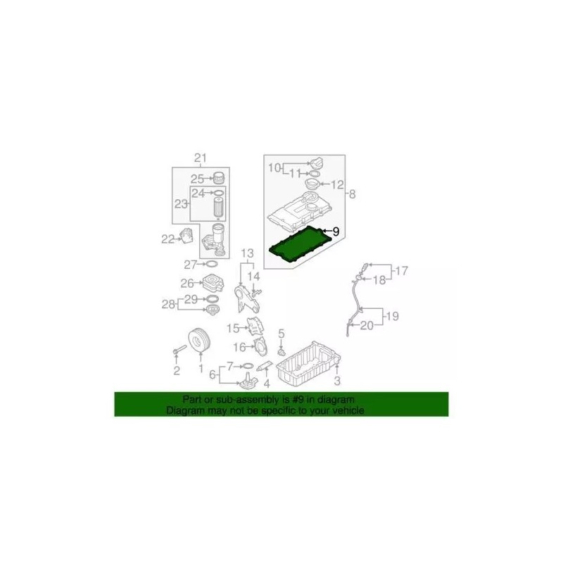 Joint de cache-culbuteur moteur Audi d'origine 03L-103-483