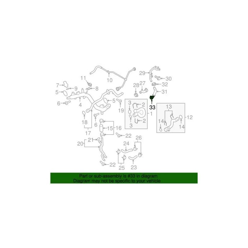Connecteur de coude de tuyau de refroidissement d'origine Audi S5 2013-2017 Base 1J0-122-291-D