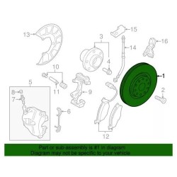 Disque de frein avant d'origine Audi 2010-2016 A3 A3 Quattro TDI Base 5Q0-615-301-H