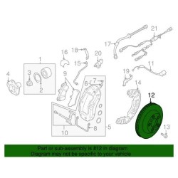 Disque de frein droit ventilé Audi Q7 TDI Premium Plus 2007-2015 7L8-615-302