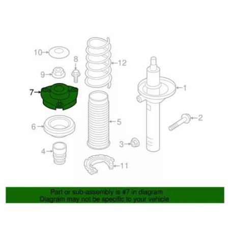 Support d'amortisseur Audi d'origine 5Q0-412-331-E Support d'amortisseur Audi d'origine 5Q0-412-331-E