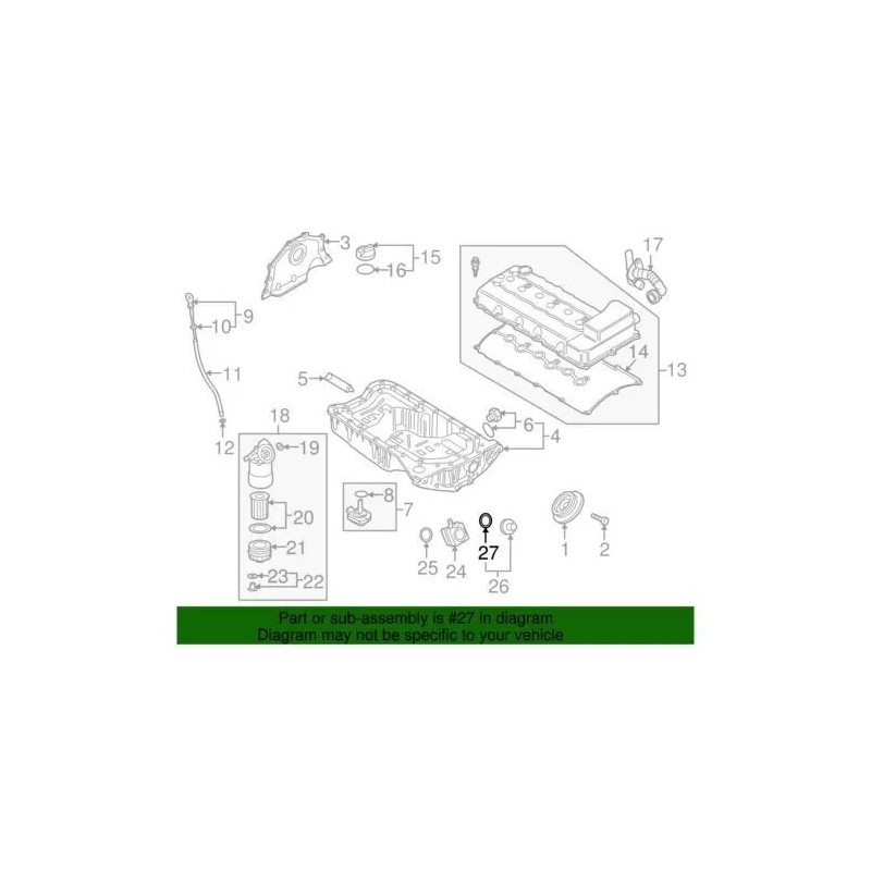Cache de refroidisseur d'huile moteur avec joint torique d'origine Audi 2004-2013 Q7 A3 Quattro 038-117-070